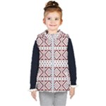 Ukrainian Folk Seamless Pattern Ornament Kids  Hooded Puffer Vest