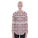 Ukrainian Folk Seamless Pattern Ornament Womens Long Sleeve Shirt