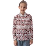 Ukrainian Folk Seamless Pattern Ornament Kids  Long Sleeve Shirt