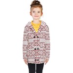 Ukrainian Folk Seamless Pattern Ornament Kids  Double Breasted Button Coat