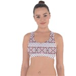 Ukrainian Folk Seamless Pattern Ornament Cross String Back Sports Bra