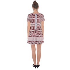 Drop Hem Mini Chiffon Dress 