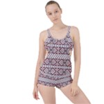 Ukrainian Folk Seamless Pattern Ornament Boyleg Tankini Set 