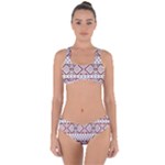 Ukrainian Folk Seamless Pattern Ornament Criss Cross Bikini Set