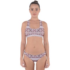 Ukrainian Folk Seamless Pattern Ornament Cross Back Hipster Bikini Set from ArtsNow.com