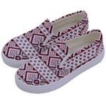 Ukrainian Folk Seamless Pattern Ornament Kids  Canvas Slip Ons