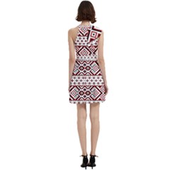 Cocktail Party Halter Sleeveless Dress With Pockets 