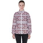 Ukrainian Folk Seamless Pattern Ornament Women s High Neck Windbreaker