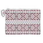 Ukrainian Folk Seamless Pattern Ornament Canvas Cosmetic Bag (XL)