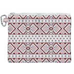 Ukrainian Folk Seamless Pattern Ornament Canvas Cosmetic Bag (XXL)