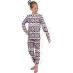 Ukrainian Folk Seamless Pattern Ornament Kids  Long Sleeve Set 