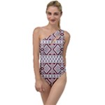 Ukrainian Folk Seamless Pattern Ornament To One Side Swimsuit