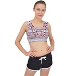 Ukrainian Folk Seamless Pattern Ornament V-Back Sports Bra