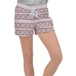 Ukrainian Folk Seamless Pattern Ornament Women s Velour Lounge Shorts