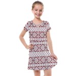 Ukrainian Folk Seamless Pattern Ornament Kids  Cross Web Dress