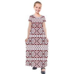 Kids  Short Sleeve Maxi Dress 