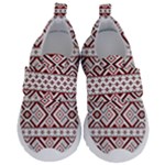 Ukrainian Folk Seamless Pattern Ornament Kids  Velcro No Lace Shoes