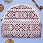 Ukrainian Folk Seamless Pattern Ornament Horseshoe Style Canvas Pouch