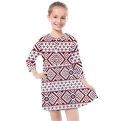 Kids  Quarter Sleeve Shirt Dress 