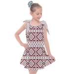 Ukrainian Folk Seamless Pattern Ornament Kids  Tie Up Tunic Dress