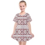 Ukrainian Folk Seamless Pattern Ornament Kids  Smock Dress