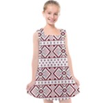 Ukrainian Folk Seamless Pattern Ornament Kids  Cross Back Dress