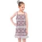 Ukrainian Folk Seamless Pattern Ornament Kids  Overall Dress