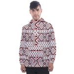 Ukrainian Folk Seamless Pattern Ornament Men s Front Pocket Pullover Windbreaker