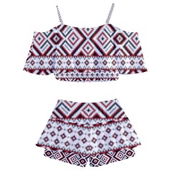 Kids  Off Shoulder Skirt Bikini 