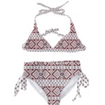 Ukrainian Folk Seamless Pattern Ornament Kids  Classic Bikini Set