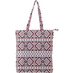 Ukrainian Folk Seamless Pattern Ornament Double Zip Up Tote Bag