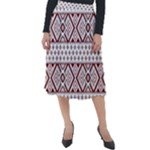 Ukrainian Folk Seamless Pattern Ornament Classic Velour Midi Skirt 