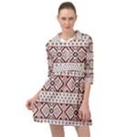 Ukrainian Folk Seamless Pattern Ornament Mini Skater Shirt Dress