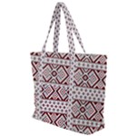 Ukrainian Folk Seamless Pattern Ornament Zip Up Canvas Bag