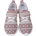 Ukrainian Folk Seamless Pattern Ornament Women s Velcro Strap Shoes