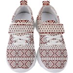 Ukrainian Folk Seamless Pattern Ornament Kids  Velcro Strap Shoes