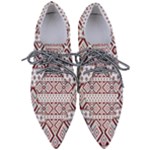 Ukrainian Folk Seamless Pattern Ornament Pointed Oxford Shoes