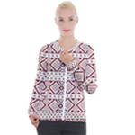 Ukrainian Folk Seamless Pattern Ornament Casual Zip Up Jacket