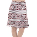 Ukrainian Folk Seamless Pattern Ornament Fishtail Chiffon Skirt