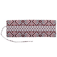 Ukrainian Folk Seamless Pattern Ornament Roll Up Canvas Pencil Holder (M) from ArtsNow.com