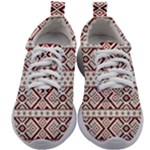 Ukrainian Folk Seamless Pattern Ornament Kids Athletic Shoes