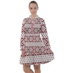 Ukrainian Folk Seamless Pattern Ornament All Frills Dress