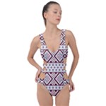 Ukrainian Folk Seamless Pattern Ornament Side Cut Out Swimsuit