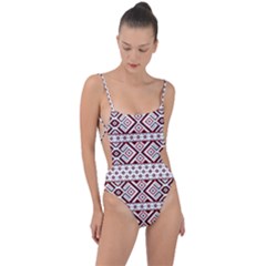 Tie Strap One Piece Swimsuit 