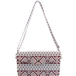 Ukrainian Folk Seamless Pattern Ornament Removable Strap Clutch Bag