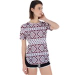 Ukrainian Folk Seamless Pattern Ornament Perpetual Short Sleeve T-Shirt