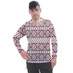 Ukrainian Folk Seamless Pattern Ornament Men s Pique Long Sleeve T-Shirt