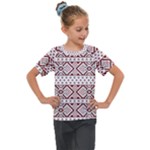 Ukrainian Folk Seamless Pattern Ornament Kids  Mesh Piece T-Shirt