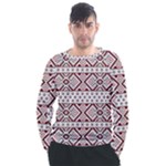 Ukrainian Folk Seamless Pattern Ornament Men s Long Sleeve Raglan T-Shirt