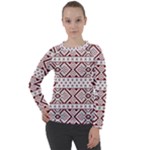 Ukrainian Folk Seamless Pattern Ornament Women s Long Sleeve Raglan T-Shirt